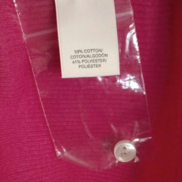 Victorias Secret  Top Womens Medium Pink long sleeve Henley Shirt Stretch - Picture 5 of 5